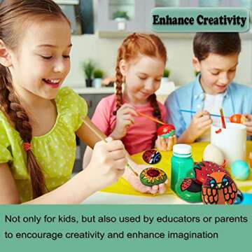 YEAHOME 20PCS Rocks for Painting, 2-3in Natural River Rocks Smooth Unpolished Kindness Stones Kit, Flat Rock for Painting Art & DIY Crafting, School Events, Fall Garden Decor, Gift for Kids & Adults