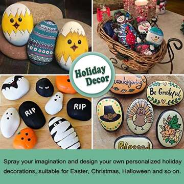 YEAHOME 20PCS Rocks for Painting, 2-3in Natural River Rocks Smooth Unpolished Kindness Stones Kit, Flat Rock for Painting Art & DIY Crafting, School Events, Fall Garden Decor, Gift for Kids & Adults