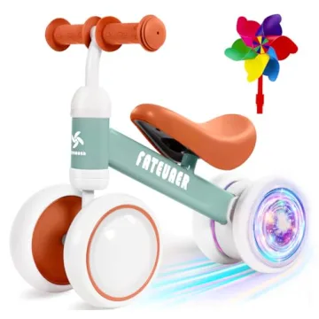 Colorful Lighting Baby Balance Bike for 1 Year Old Boys and Girls, Fun First Ride On Toys!
