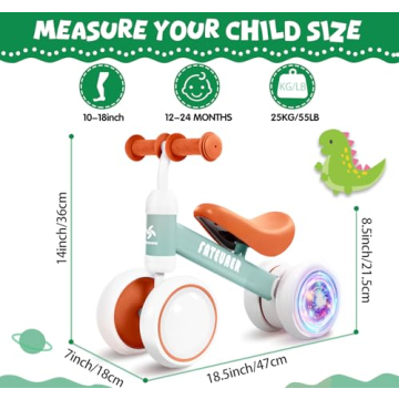 Colorful Baby Balance Bike for 10-24 Month Toddlers