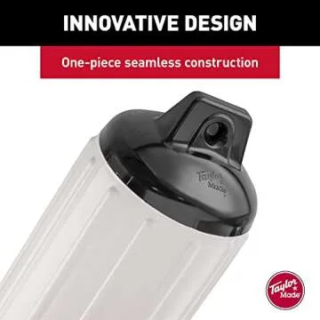 Taylor Made Super Gard Boat Fender, White (8.5" x 26") Double-Molded Ends, Ribbed Technology to Minimize Roll, Rubber Football Needle Inflation Valve, Marine-Grade Vinyl, 5/8" Eyelets - 950824