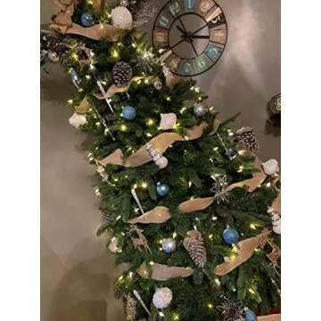 iPEGTOP 2-1/2 Inch Burlap Ribbon for Crafts and Events