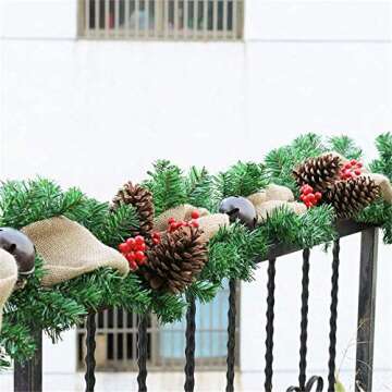 iPEGTOP Linen Wired Edge Burlap Ribbon Fabric Natural Jute, 2-1/2 Inch X 50 Yards, for Arts & Crafts Homemade DIY Projects, Event Christmas Decorations