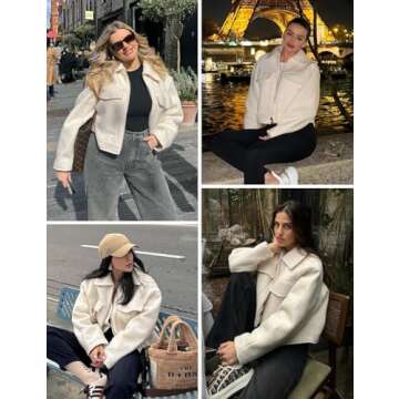 Wyeysyt Wool Coats for Women: Stylish & Warm Bomber Jacket