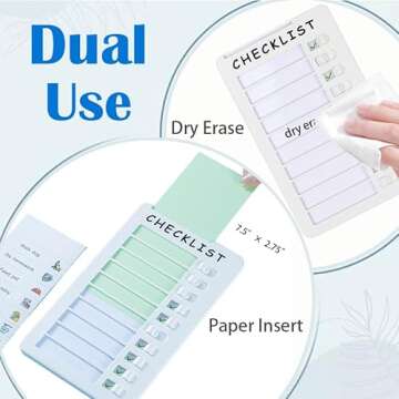 SENWHAL Dry Erase Chore Chart, Standable Whiteboard Checklist Board, Chore Chart for Kids Routine Chart with a Pen (Standable)
