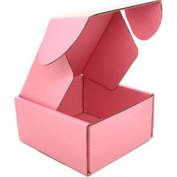 Lmuze Small Pink Shipping Boxes for Gifts and Shipping