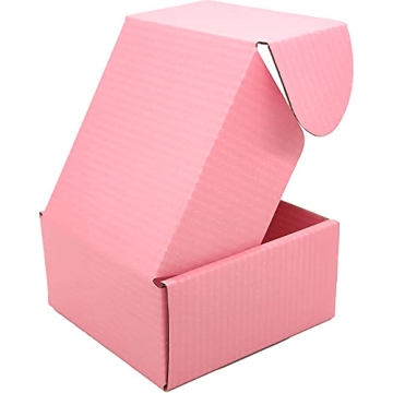 Lmuze Small Pink Shipping Boxes for Gifts and Shipping
