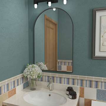 Elegant NEUWEABY Arched Wall Mirror for Any Room