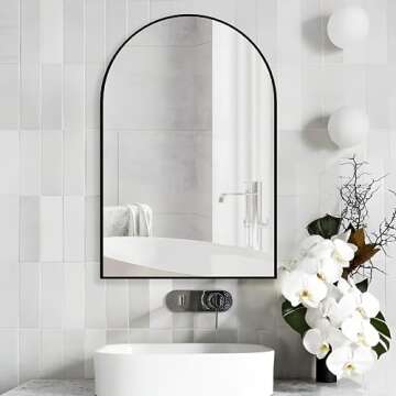 Elegant NEUWEABY Arched Wall Mirror for Any Room