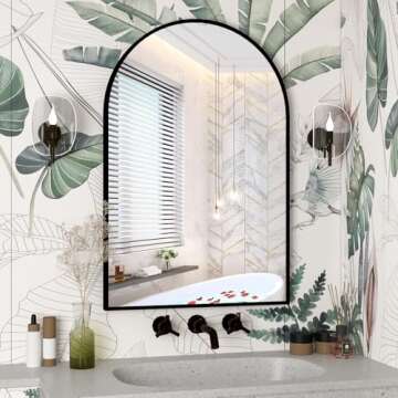 Elegant NEUWEABY Arched Wall Mirror for Any Room