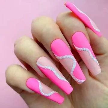 2 Colors/Staaar - Ultra Fine Iridescent Nail Glitter Powder Set with Little Spoon - Sugar Effect Nail Decoration Powder (Black Diamond & Rosy Unicorn)