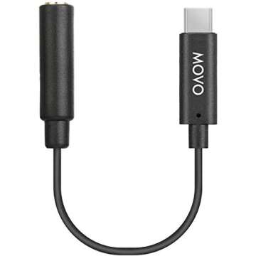 Movo VXR10-PRO External Video Microphone for Osmo Pocket, Camera, Smartphones, with Rycote Lyre Shock Mount - Compact Shotgun Mic and Accessories - Battery-Free DSLR Mic