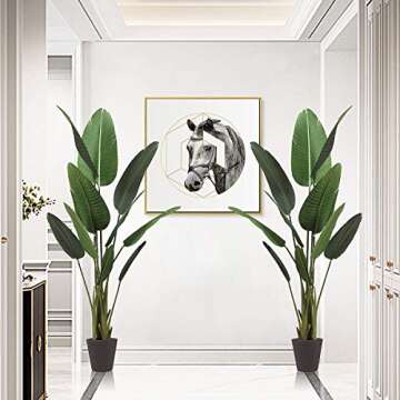 The Next Gardener 6 Inch Plant Pots Indoor Set of 5 Flower Pot Plastic Planters Modern Decorative Garden Pot with Drainage and Plugs for All House Plants, Herbs, Foliage Plants, Hanging Plants, Gray