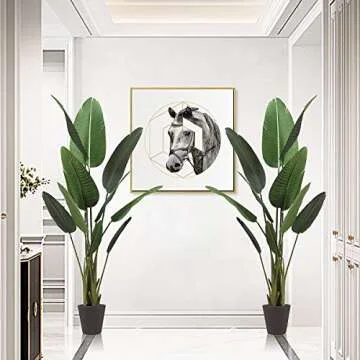 The Next Gardener 6 Inch Plant Pots Indoor Set of 5 Flower Pot Plastic Planters Modern Decorative Garden Pot with Drainage and Plugs for All House Plants, Herbs, Foliage Plants, Hanging Plants, Gray