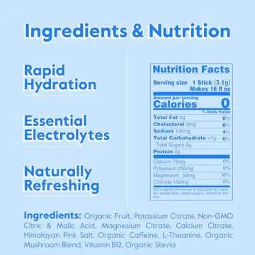 Nectar Energy Booster - Organic Caffeine, B12 & Electrolytes - Sugar Free & Zero Calorie – Healthy Coffee, Energy Drink & Soda Alternative – Hydration & Energy Supplement (Straw. Lemonade 18 Packets)