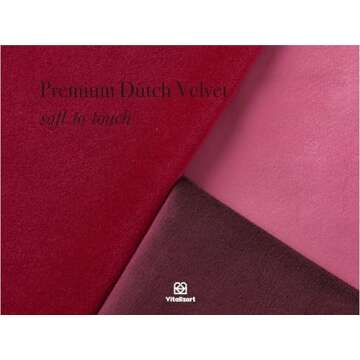 Vitalizart Red Velvet Ribbon Set 3/8" x 15 Yd Burgundy Fabric Trim 3 Rolls * 5 Yd for Christmas Wreath Decoration Handmade Craft Ornaments Gift Wrapping & Bow Making