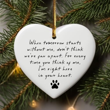 Cherished Pet Memorial Ceramic Heart - In Loving Memory Gift