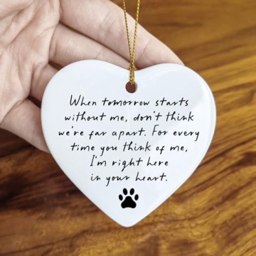 Pet Memorial Heart for Loss of Dog or Cat Gift