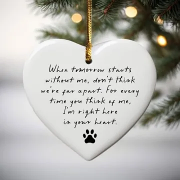 Pet Memorial Heart for Loss of Dog or Cat Gift