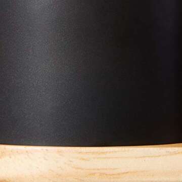 Bloomingville Stoneware Sugar & Creamer on Wood Tray, Black