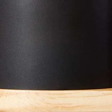 Bloomingville Stoneware Sugar & Creamer on Wood Tray, Black