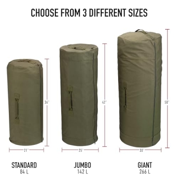 Rothco Canvas Duffle Bag Durable Outdoor Adventure Gear