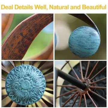 LimeHill Metal Wind Spinner for Garden and Yard - Kinetic Wind Spinners Outdoor Large (24 x 84 inches)
