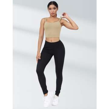 LUYAA Womens Workout Sports Bras Backless Padded Yoga Tank Tops Crop Twist Low Back Cami Bra for Gym