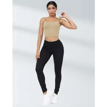 LUYAA Womens Workout Sports Bras Backless Padded Yoga Tank Tops Crop Twist Low Back Cami Bra for Gym