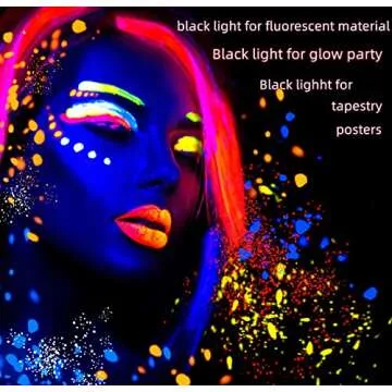 Black Light Bar 10W 1ft LED Blacklight for Fluorescent Tapestry Poster Body Paint Glow Party UV Strip Lights for Cabinet and Display Magnetic THLITURE 2 Pack