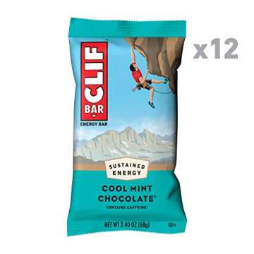 CLIF BARS - Energy Bars - Cool Mint Chocolate - With Caffeine - Made with Organic Oats - Plant Based...