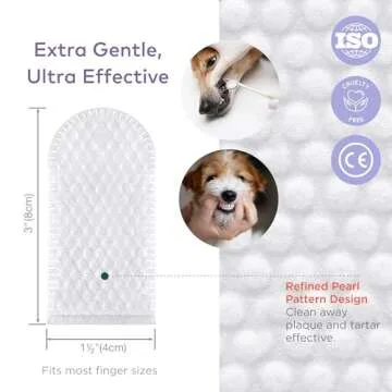 ARCA PET Dental Finger Wipes for Easy Dog Teeth Cleaning