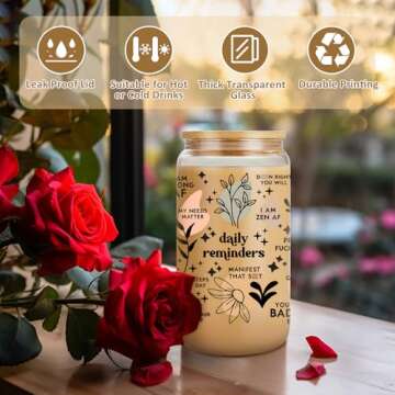 Coolife Positive Affirmations Cup for Self-Love & Motivational Gifts