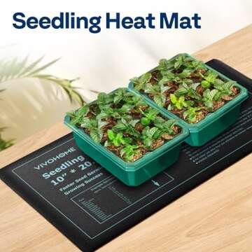 VIVOHOME 20W Waterproof Seedling Heat Mat for Seed Starting Propagation and Increase Germination Suc...