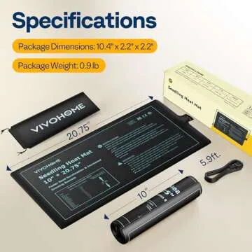 VIVOHOME Waterproof Seedling Heat Mat for Successful Germination