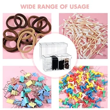 Yulejo 4 Compartment Acrylic Makeup Organizer with Lid