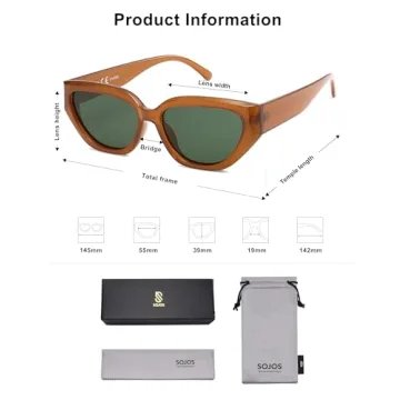 Stylish SOJOS Cat Eye Polarized Sunglasses for Women