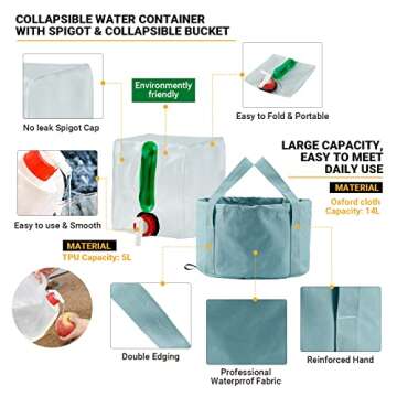 Bulin 37PCS Camping Cookware Mess Kit Lightweight Backpacking Cooking Set Outdoor Cook Gear for Family Hiking, Picnic(Kettle, Pot, Frying Pan, Cups, Plates, Forks Knives Spoons, Carabiner)