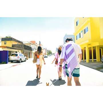 Club Kokomo Turkish Beach & Bath Towel - Eco Friendly Quick Dry Towel - XL 100% Organic Cotton Peshtemal Towel - 37x69 - Sand Free & Sustainable Beach, Bath, Travel, Gym, Spa Towel or Blanket