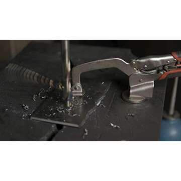 ARMOR TOOL Drill Press Clamp - 3" Weld Table Clamp with Auto Adjust Design & Comfortable Grips - 3DP-70W