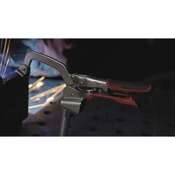 ARMOR TOOL Drill Press Clamp - 3" Weld Table Clamp with Auto Adjust Design & Comfortable Grips - 3DP-70W