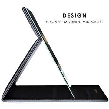MODESSE Portable Makeup Mirror with Stand & Vegan Leather Cover - Ideal for Travel, Home, Office - P...