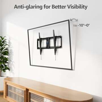 MOUNTUP UL Listed TV Wall Mount, Tilting TV Mount Bracket for Most 37-82 Inch Flat Screen/Curved TV ...