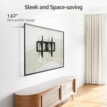 MOUNTUP UL Listed TV Wall Mount, Tilting TV Mount Bracket for Most 37-82 Inch Flat Screen/Curved TV Low Profile Wall Mount Saving Space Max VESA 600x400mm Hold up to 99 lbs Fit 16" 18" 24" Stud MU0008