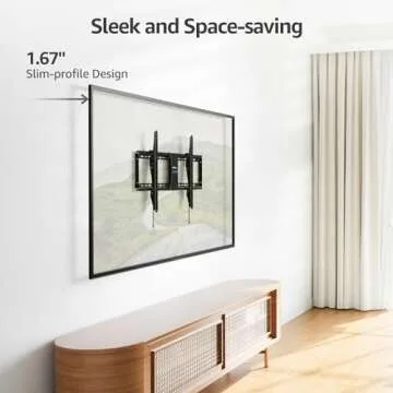 MOUNTUP UL Listed TV Wall Mount, Tilting TV Mount Bracket for Most 37-82 Inch Flat Screen/Curved TV Low Profile Wall Mount Saving Space Max VESA 600x400mm Hold up to 99 lbs Fit 16" 18" 24" Stud MU0008