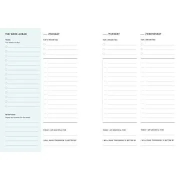 52 Lists Planner Undated 12-month Monthly/Weekly Spiralbound Planner with Pocket (Coral Crystal): Includes Prompts for Well-Being, Reflection, Personal Growth, and Daily Gratitude