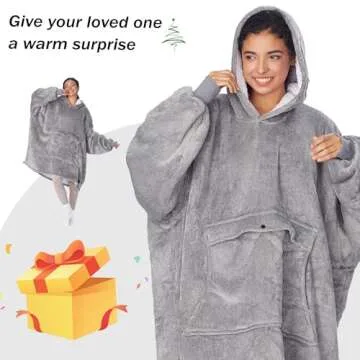 Comfortable Sherpa Oversized Hoodie Blanket for All Ages