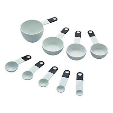 KitchenAid 9-Piece Measuring Cups and Spoons Set, White