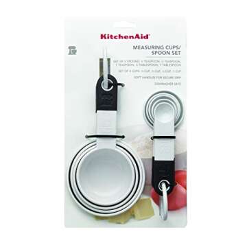 KitchenAid 9-Piece Measuring Cups and Spoons Set, White