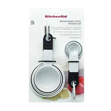 KitchenAid 9-Piece Measuring Cups and Spoons Set, White